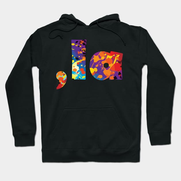 Comma La Classy Multicolor Design Gift Hoodie by BeepTreasure